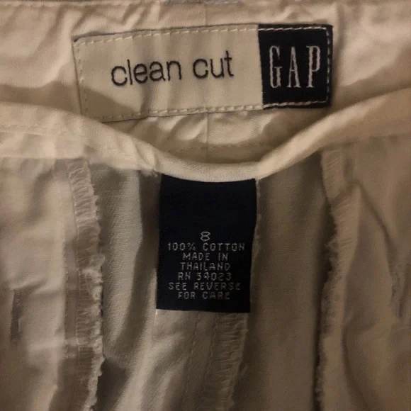 90s Vtg Gap Womens 8 Clean Cut Beige Khaki Knee Length Skirt Pockets 100% Cotton - Picture 4 of 5